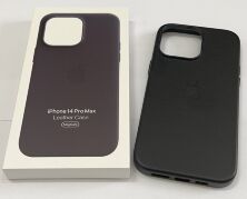 Чохол Leather Case Apple Iphone 14 ProMax  MagSafe Midnight