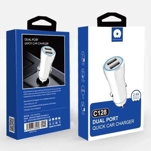 Автомобільний зарядний пристрій WUW C128 2 USB 2.1A FAST CHARGING