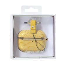 Чехол Onegif Leather Snake для AirPods Pro Yellow