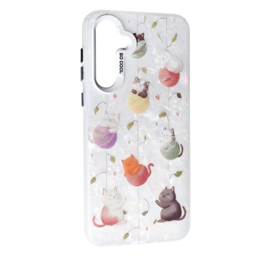 Накладка Soft Milky для Samsung A56 Cat with threads