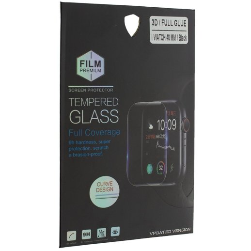 Захисне скло FULL GLUE APPLE WATCH 40MM Series 4 ЧОРНИЙ