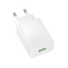 Мережевий зарядний пристрій BOROFONE BAS72A USB QC3.0, білий