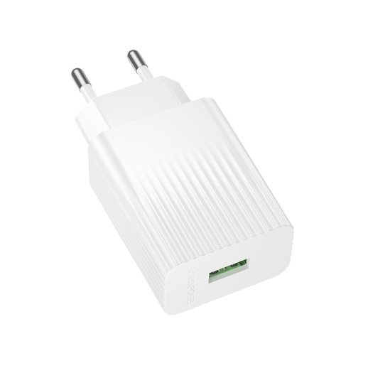 Мережевий зарядний пристрій BOROFONE BAS72A USB QC3.0, білий