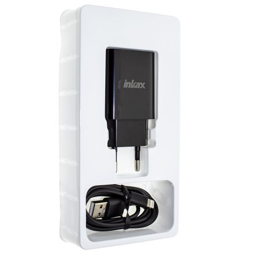 Мережевий зарядний пристрій INKAX CD-46 2.4A + USB кабель LIGHTNING