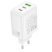Мережевий зарядний пристрій BOROFONE BN32 2*Type-C PD 65W + USB QC3.0, білий