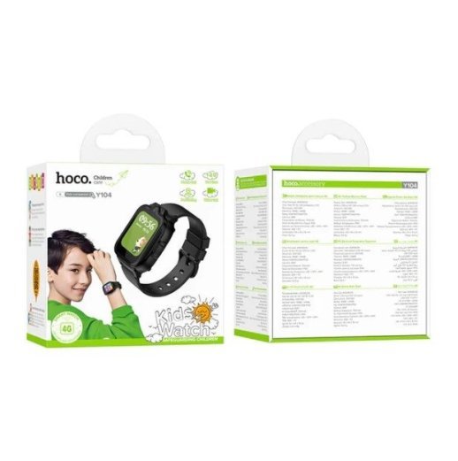 Годинник HOCO Y104 children phone-watch 4G, ЧОРНИЙ
