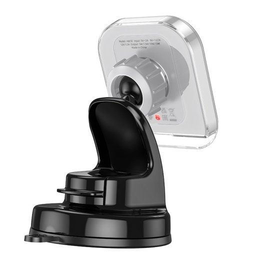 Автомобільний тримач HOCO HW18 бездротова зарядка білий