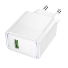 Мережевий зарядний пристрій HOCO CS111A Lounge single-port 22.5W multi-protocol charger, білий