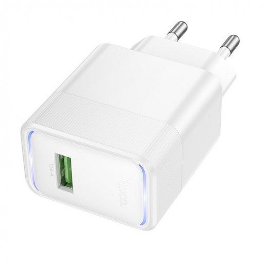 Мережевий зарядний пристрій HOCO CS111A Lounge single-port 22.5W multi-protocol charger, білий
