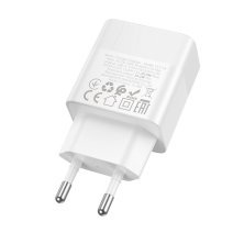 Мережевий зарядний пристрій HOCO CS111A Lounge single-port 22.5W multi-protocol charger, білий