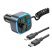 FM трансмітер HOCO E74 Bluetooth з швидкою зарядкою 18W 2USB з гучним зв'язком + вбудованим кабелем lightning и type-c