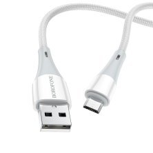 USB кабель BOROFONE BX60 USB - micro USB, білий