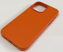 Чохол Leather Case Apple Iphone 14 ProMax  MagSafe Orange