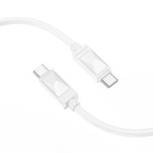 USB-C кабель BOROFONE BX109 Joy Type-C - Type-C 60W, 3A, 1 метр, білий