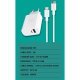 Зарядний пристрій WUW T45 2.4A + USB-C - Lightning БІЛИЙ (40)