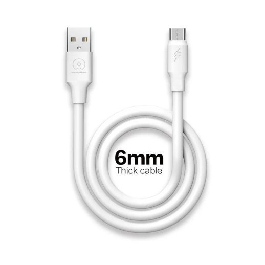 Кабель USB WUW X167 USB - micro 5A 1М БІЛИЙ, Товщина 6ММ (55)