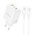 Мережевий зарядний пристрій BOROFONE BN32 PD 65W (2×USB-C + 1×USB-A) + кабель Type-C - Type-C, EU