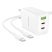 Мережевий зарядний пристрій BOROFONE BN32 PD 65W (2×USB-C + 1×USB-A) + кабель Type-C - Type-C, EU