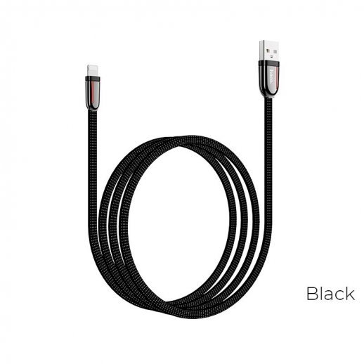 USB кабель HOCO U74 USB to Lightning 1.2 м, чорний