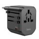 Универсальный сетевой адаптер HOCO AC15 PD20W + 2*USB QC3.0, чёрный