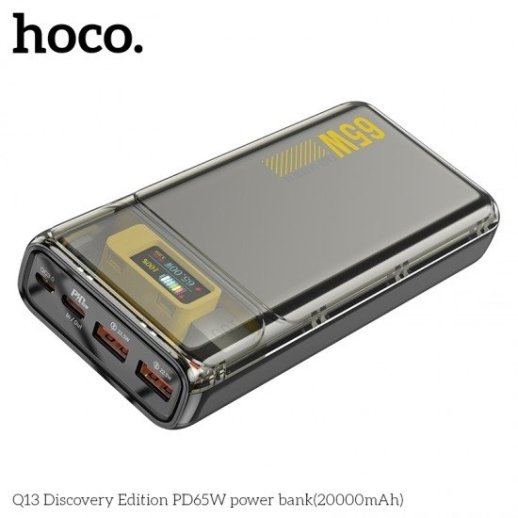 Power Bank HOCO Q13 PD 65W + QC 3.0 20000mah чорний