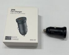 Автомобільний зарядний пристрій WKN-707 25w USB + Type-C Чёрный