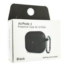 Чохол для Apple AirPods 3 з карабіном NEW з'єднаний 18_BLACK