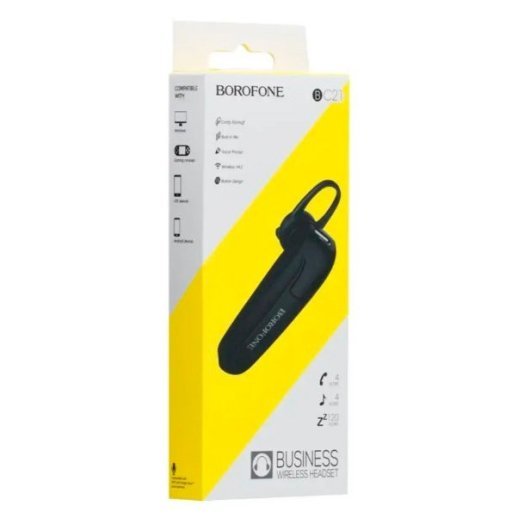 Бездротова Bluetooth-моно-гарнітура BOROFONE BC21, чорний