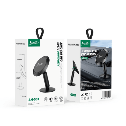 Автодержатель Avantis AH-531 Aluminium Alloy Magnetic Black
