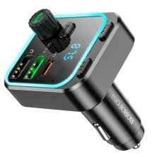 FM Модулятор BOROFONE BC53 з підтримкою швидкого заряджання QC3.0  Bluetooth / гучномовець