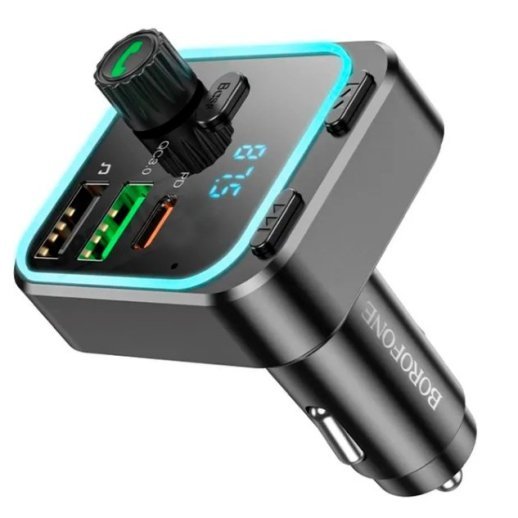 FM Модулятор BOROFONE BC53 з підтримкою швидкого заряджання QC3.0  Bluetooth / гучномовець