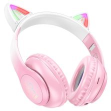 Бездротові повнорозмірні навушники HOCO W42 Cat Ear, Cherry Blossom