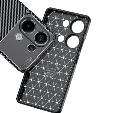 Накладка Tpu Carbon для Xiaomi Redmi Note 13 Pro (4G) /Poco M6 Pro (4G) Black