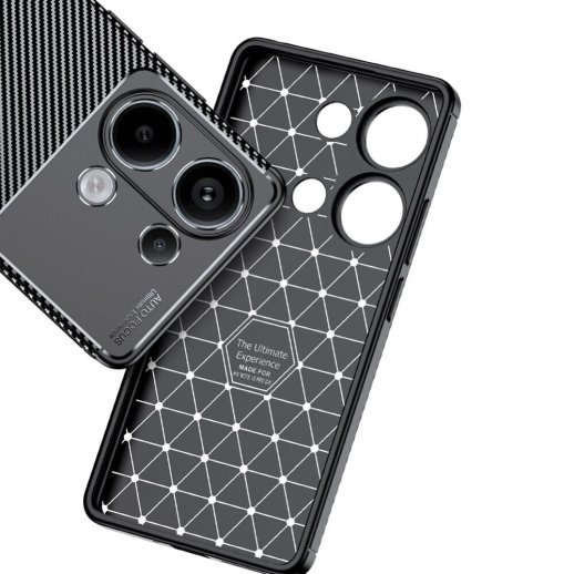 Накладка Tpu Carbon для Xiaomi Redmi Note 13 Pro (4G) /Poco M6 Pro (4G) Black