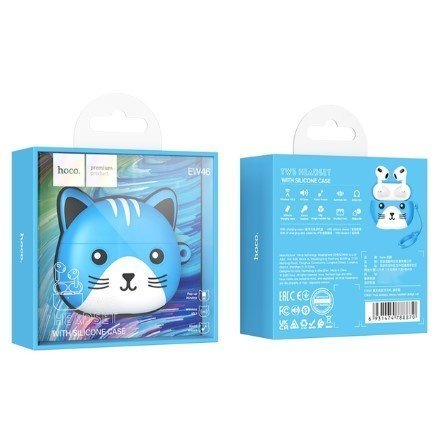 Бездротові навушники HOCO EW46, DODGE CAT, синій