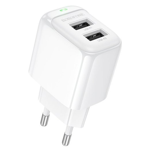 СЗУ Borofone BAS41A (2USB/2,4A) (белый)
