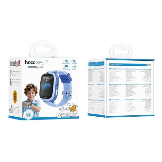 Часы HOCO Y106 children phone-watch 4G, СИНИЙ