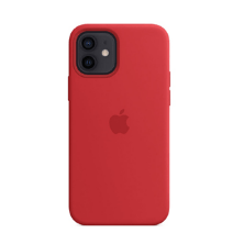 Silicone Case Original With MagSafe and Splash Screen Apple iPhone 12 Pro Max Red