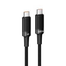 USB-C кабель HOCO U153 Type-C to Type-C 100W 1.2 м, чорний