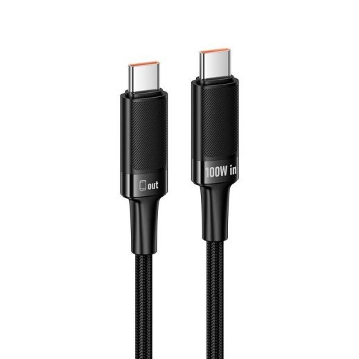 USB-C кабель HOCO U153 Type-C to Type-C 100W 1.2 м, чорний