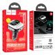 FM трансмітер HOCO E75 Bluetooth з швидкою зарядкою USB-C PD 30W + 1USB QC3.0 18W + 1USB FLASH з гучним зв'язком ЧОРНИЙ