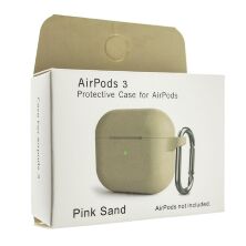 Чохол для Apple AirPods 3 з карабіном NEW з'єднаний 19_PINK-SAND