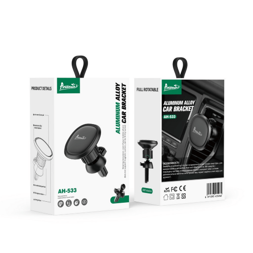 Автодержатель Avantis AH-533 Magnetic Full Rotatable Black