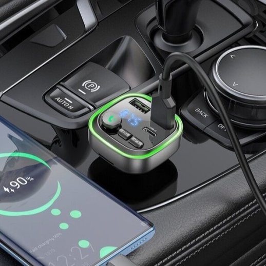 FM Модулятор BOROFONE BC48 з підтримкою швидкого заряджання QC3.0  Bluetooth / гучномовець