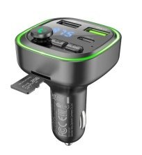 FM Модулятор BOROFONE BC48 з підтримкою швидкого заряджання QC3.0  Bluetooth / гучномовець