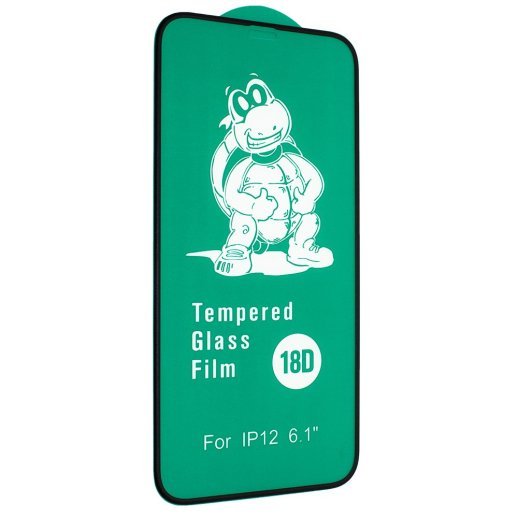 Захисне скло 18D із захисним бортом для APPLE IPHONE 12 PRO 6,1" ЧОРНИЙ