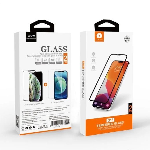 Захисне скло WUW G16 для APPLE iPhone 12 PRO MAX 6,7" (2 СКЛА)