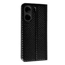 Книга Flip Cover Carbon для Xiaomi Redmi 13C/Poco C65 Black