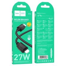 USB-C кабель HOCO X113 Type-C to Lightning 27W 1 м, чорний