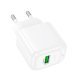 Мережевий зарядний пристрій HOCO CS52A USB QC 3.0, білий